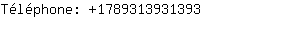 Téléphone: 178931393....