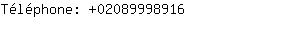 Téléphone: 0208999....