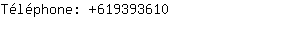 Téléphone: 61939....