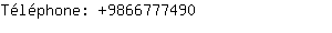 Téléphone: 986677....