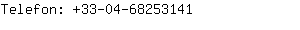 Telefon: 33-04-6825....