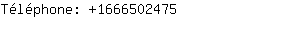 Téléphone: 166650....