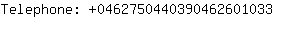 Telephone: 046275044039046260....