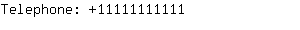 Telephone: 1111111....