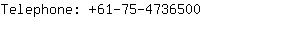 Telephone: 61-75-473....