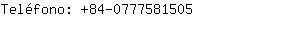 Teléfono: 84-077758....