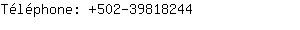 Téléphone: 502-3981....