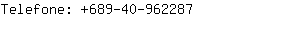 Telefone: 689-40-96....
