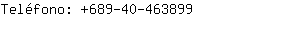 Teléfono: 689-40-46....