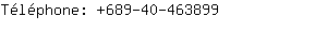 Tlphone: 689-40-46....
