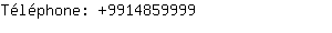 Téléphone: 991485....
