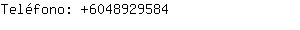 Teléfono: 604892....