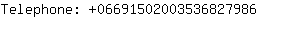 Telephone: 0669150200353682....