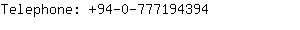 Telephone: 94-0-77719....