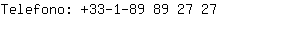 Telefono: 33-1-89 89 2....