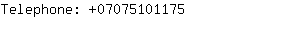 Telephone: 0707510....