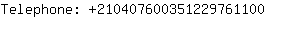 Telephone: 21040760035122976....