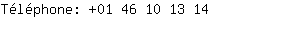 Tlphone: 01 46 10 1....