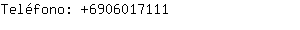 Teléfono: 690601....