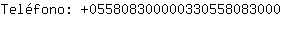 Telfono: 05580830000033055808....