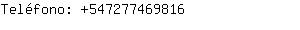 Teléfono: 54727746....