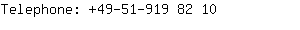 Telephone: 49-51-919 8....