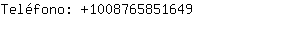 Teléfono: 100876585....