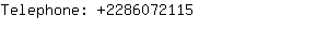 Telephone: 228607....