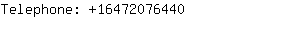 Telephone: 1647207....