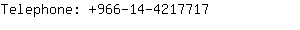 Telephone: 966-14-421....