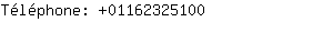 Téléphone: 0116232....