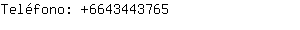 Teléfono: 664344....