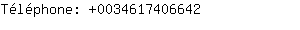Tlphone: 003461740....