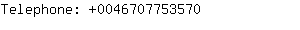 Telephone: 004670775....