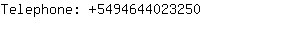 Telephone: 549464402....