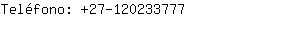 Teléfono: 27-12023....