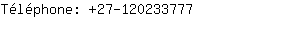 Téléphone: 27-12023....