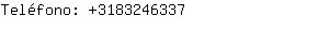 Teléfono: 318324....