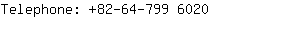 Telephone: 82-64-799 ....