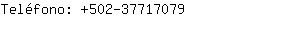 Teléfono: 502-3771....