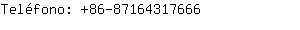 Teléfono: 86-8716431....