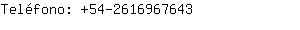Teléfono: 54-261696....