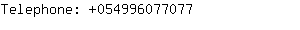 Telephone: 05499607....