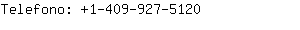 Telefono: 1-409-927-....