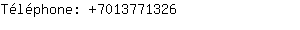 Téléphone: 701377....