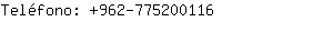 Teléfono: 962-77520....