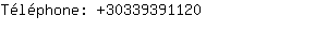 Téléphone: 3033939....