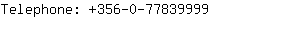 Telephone: 356-0-7783....