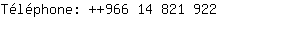 Tlphone: +966 14 821....