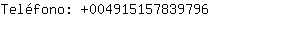 Telfono: 00491515783....